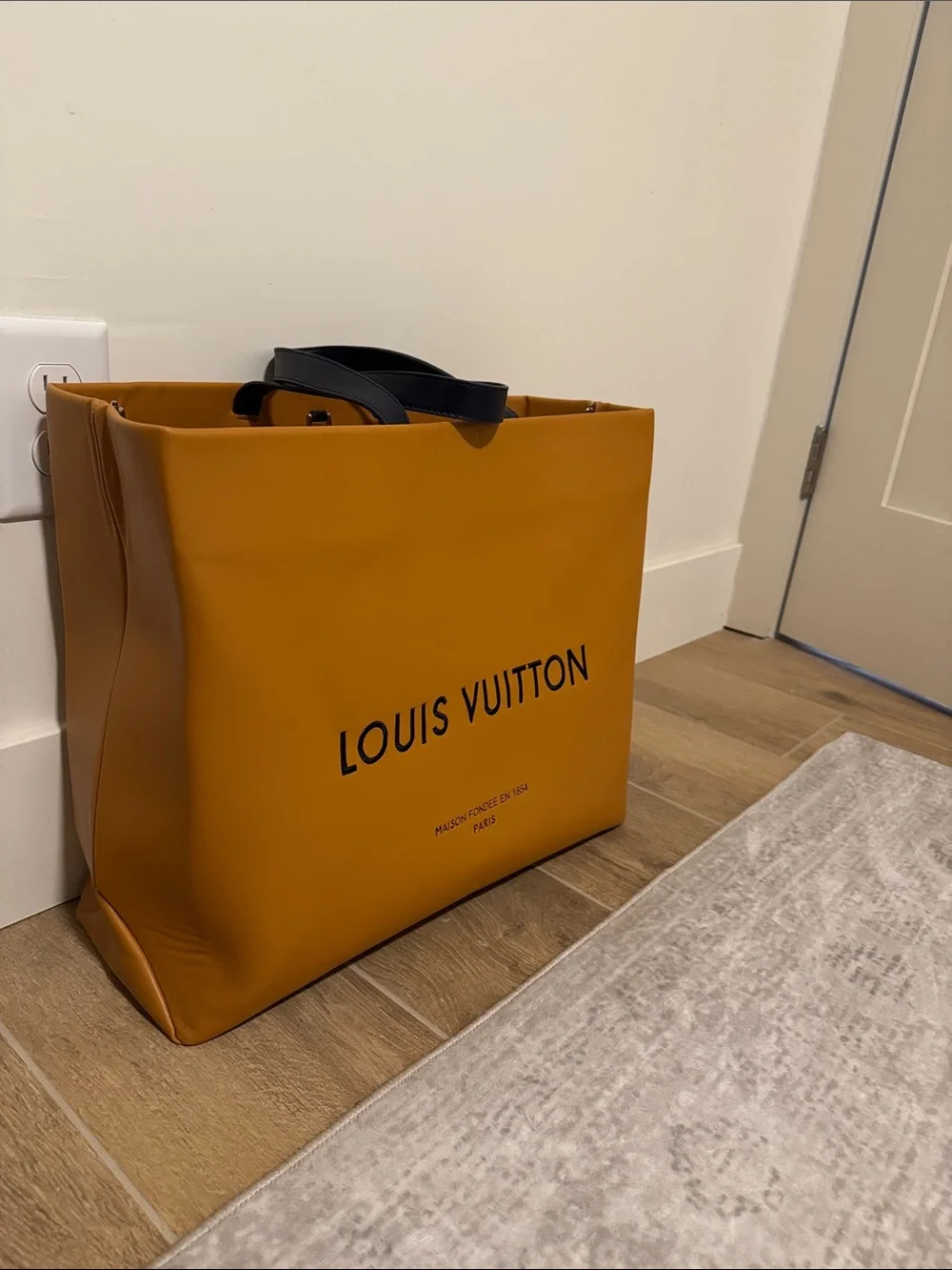 Louis Vuitton Ochre Yellow Logo Pouch